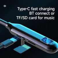 Écouteurs de Sport sans Fil à Basses Profondes Bluetooth avec Tour de Cou Magnétique, Affichage de Puissance et Micro pour Vente en Gros