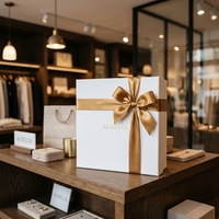 Boîte à parfum rigide noire pour cadeau, boîte d'emballage en carton personnalisée avec logo, avec ruban pour cadeau et artisanat