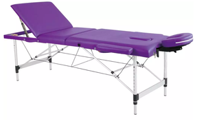 Beauty Spa Lash Salon Mesa Camilla plegable Camillas portátiles 3 secciones Mesa de masaje de aluminio - Product Image 3