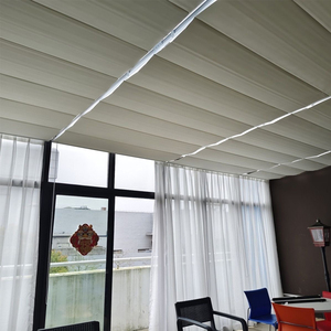 Venta al por mayor inteligente motorizado claraboya techo persianas eléctricas retráctiles toldos para techo de cristal y parasol atrio - Product Image 2