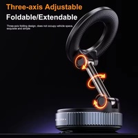 Support de téléphone magnétique pliable et robuste 360° °   Support de téléphone portable rotatif pour voiture, fixation par ventouse pour pare-brise et tableau de bord
