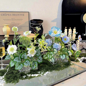 Hochwertige Dekorative Seiden-Kunstblumen Kreative Folien-Blumenarrangements Rose für Wohnzimmer Esstisch Ladenatmosphäre - Product Image 3