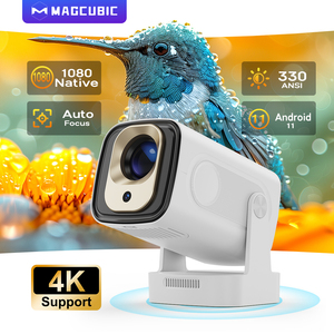 Mini projecteur HY310 330 ANSI 1080P à focale courte avec objectif automatique, LED, WiFi 6, BT 5.4, portable et intégré - Product Image 1