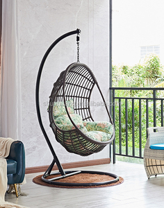 <span class=keywords><strong>Sedia</strong></span> a dondolo moderna in metallo con cuscino, in rattan intrecciato, per patio, giardino, <span class=keywords><strong>balcone</strong></span>, villa, cortile, <span class=keywords><strong>sedia</strong></span> sospesa <span class=keywords><strong>da</strong></span> esterno - Product Image 2