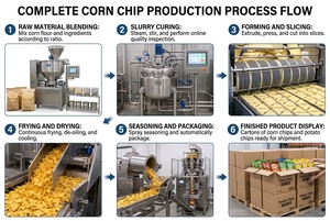 Línea de Producción de <span class=keywords><strong>Doritos</strong></span> de Maíz Frito Totalmente Automática, 2 Toneladas/h, Máquina para Hacer Nachos de Doble Tornillo con Sistema de Reciclaje de Residuos - Product Image 4
