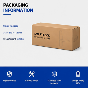 Système de sécurité de serrure de porte intelligente RFID sans clé pour hôtel, appartement, complexe hôtelier, serrure à carte IC cryptée - Product Image 4