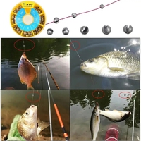 NOUVEAU MAJOR Plombs de pêche en plomb 0,2g-1,7g 7 tailles, assortiment de plombs fendus en boîte pour la pêche à la carpe, au panfish et au poisson-rouge