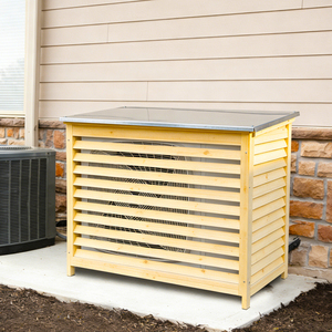 <span class=keywords><strong>Copertura</strong></span> Impermeabile per Condizionatore d'Aria da Esterno, Facile da Pulire, Schermo Privacy, Recinzione Decorativa in Legno per Condizionatore - Product Image 1