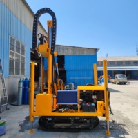 Foreuse portable sur chenilles pour puits d'eau profonde (250m-300m), machine de forage aquatique personnalisée