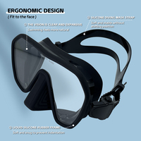 Masques de plongée et de snorkeling à large champ de vision, verre trempé, silicone réglable, revêtement nano anti-buée