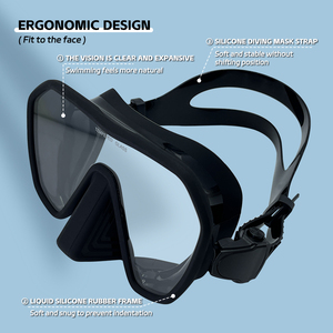 Maschera <span class=keywords><strong>da</strong></span> <span class=keywords><strong>Nuoto</strong></span> con Lenti Grandi e Ampia Visuale, in Vetro Temperato e Silicone, Regolabile, con Rivestimento Nano Anti-Appannamento, per Snorkeling e Immersioni <span class=keywords><strong>Libere</strong></span> - Product Image 4