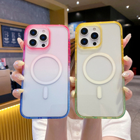 Nouvelle coque de téléphone magnétique en acrylique dégradé OEM pour iPhone 17 16 Pro Max, antichoc, vente en gros, colorée