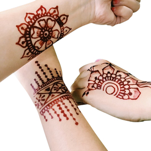 Tatuaggi Temporanei all'Henné per Viso e Corpo, Eleganti e Valorizzanti, <span class=keywords><strong>Rosso</strong></span>-Marrone, Lunga Durata, per Feste Nuziali e Uso Quotidiano - Product Image 6