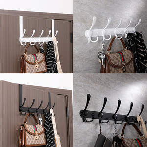 ZUOGANGHook derrière la porte artefact cintre articles de stockage cintre porte chambre porte crochet sans poinçon cadre en acier - Product Image 5