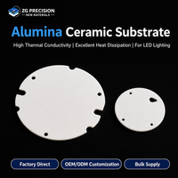 Substrat en céramique d'alumine pour LED, haute résistance à l'usure, 96 % Al2O3, disque de dissipation thermique, perçage laser, rainurage personnalisé