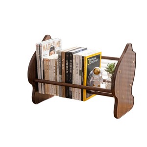 Estante extensible para libros, organizador y almacenamiento de libros, hecho de madera de nogal negro, estilo simple y minimalista, adecuado - Product Image 5