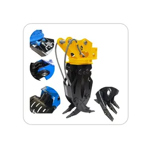 Excavator Grab Log Grapple Hydraulic Rotation Grapple For All Brand Excavator Delivery Fast