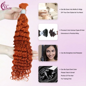 Cabello Humano Virgen a Granel, Rizado Profundo, Sin Procesar, FH # Paquete de Cabello Humano 350 sin Trama para Trenzas Boho - Product Image 4