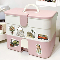 50 pegatinas retro de viaje para PVC, impermeables, para coche, teléfono móvil, portátil, botella de agua.