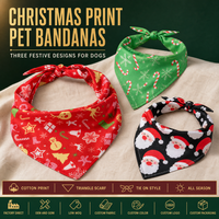 Nouveau design Bandana triangulaire pour chien Halloween Hiver Printemps Options d'impression rouge vert noir Coton Textile Logo personnalisé Vente en gros pour animaux de compagnie