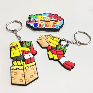 Custom 2D/3D Anime Soft Pvc Keychain Make Rubber Sport Key Chain Your Logo Keyring with Chain