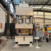 Prensa hidráulica vertical de gran formato de cuatro columnas para fabricación de ollas de cocina de aluminio 315T, con motor PLC y bomba de cojinetes, ¡Gran oferta CE!