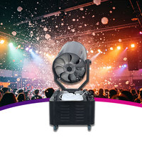 Machine à neige oscillante 90° 3500W DMX512 avec télécommande, injecteur de flocons de neige sur roues, lumière multicolore, tension universelle