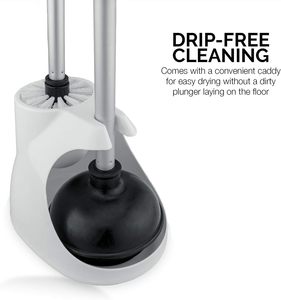 Brosse de toilette et déboucheur de toilettes Yaolan en silicone TPR avec manche en acier, support inclus, personnalisable avec logo, en stock – Meilleures ventes - Product Image 3