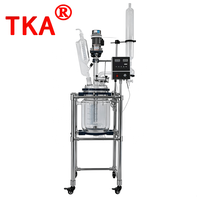 Reactor de Vidrio con Camisa de Borosilicato de Alta Resistencia GG17 de 200L para Laboratorio Químico con Agitación Mecánica Automática
