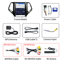 Radio para Auto Witfighter de 9.7 Pulgadas con Pantalla Vertical Android 13, Reproductor de DVD con Navegación GPS para Jeep Cherokee 2013~2018, Estilo Tesla