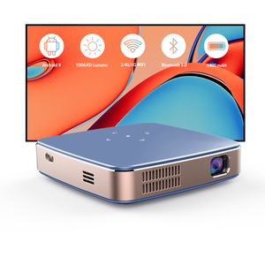 โปรเจคเตอร์พกพา DLP LED ระบบ Android 9 จอใหญ่ 120 นิ้ว สำหรับการศึกษา การประชุม แบตเตอรี่ในตัว รองรับการเชื่อมต่อโทรศัพท์ ใช้สำหรับตั้งแคมป์ รุ่น S-90 D - Product Image 2