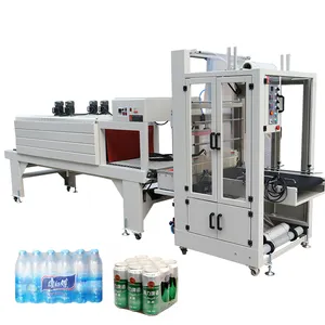 Semi- Automatic Water PET Plastic Bottle PE Film Heat Tunnel Shrink Stretch Packing Shrink Wrapping Machine