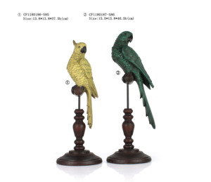 Popolare resina argento e oro 3D Parrot <span class=keywords><strong>Bird</strong></span> Decoration Set di 3 in vendita - Product Image 5