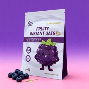 Flocons d'avoine aux fruits pour enfants, céréales instantanées pour le petit-déjeuner, riches en fibres, aliments sains pour bébés, enfants et adultes - Product Image 3