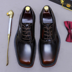 Zapatos informales para hombre, zapatos de vestir para fiesta de otoño, zapatos Oxford hechos a mano, zapatos de cuero transpirables para negocios - Product Image 1