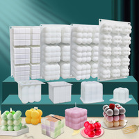 6 Hohlräume 3D-Seifenblasenformen für Kerzen Kuchen Backen Schokolade Dessert Mousse Kuchen Eis Seife Wachs
