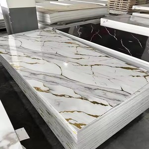 Mermer levha tasarım nem geçirmez su geçirmez UV PVC dekoratif duvar alternatif için mermer Panel - Product Image 1