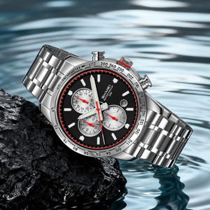 Reloj Deportivo Multifuncional con Diseño Metálico Elegante, Carátula Redonda Grande, Función de Cronómetro, Logotipo Personalizable, Resistente al Agua 3 bar - Product Image 1