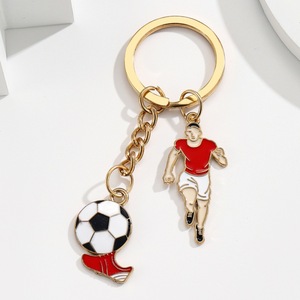 Pour <span class=keywords><strong>Amazon</strong></span> à la mode Mini Football sport <span class=keywords><strong>porte</strong></span>-clés pendentif Simulation créative alliage goutte à goutte huile pour <span class=keywords><strong>Couple</strong></span> sac sac à dos cintre - Product Image 6