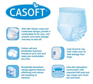 Personnalisation couches de traction respirantes jetables en vrac pour adultes couches de vente en gros OEM couches de traction jetables pour adultes incontinent - Product Image 5