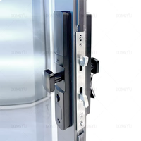 Porte battante intérieure en alliage d'aluminium moderne coulissante pliante à battant en verre pour la maison salon entrée supermarché