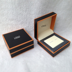 Factory Wholesale Custom Wooden <b>Cufflink</b> <b>Box</b> Leather Cover Velvet Interior Luxury Gentleman Cuff Links Storage Packaging <b>Box</b> - Product Image 2