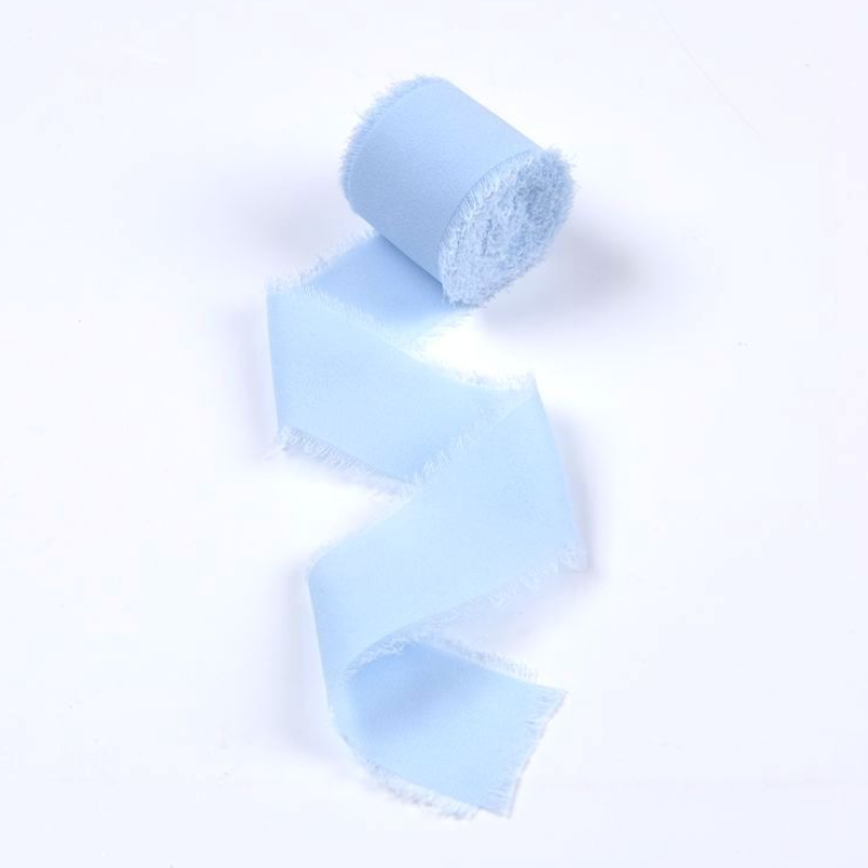 Wholesale INS Wind Ribbon Chiffon Belt 3.8cm Raw Edge Invitation Bouquets Straps
