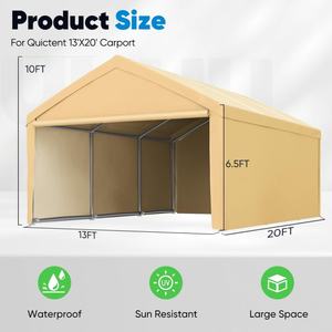 Auvent de voiture léger et abordable en polyester, protection UV, facile à assembler et à installer pour une utilisation en extérieur. - Product Image 6