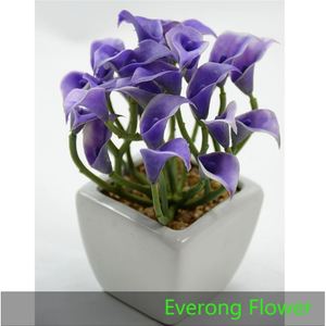 Mini Toque Real Flor <span class=keywords><strong>Artificial</strong></span> Calla Lily Planta em Vaso - Product Image 5