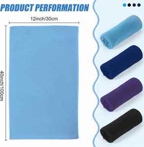 Serviette de sport microfibre imprimée à séchage rapide pour adulte, légère, couleur unie, pour yoga, course, randonnée, technique anti-transpiration rafraîchissante - Product Image 4