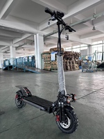 Scooter Eléctrico Todoterreno de 11 Pulgadas, Plegable, de Aleación de Aluminio, con Frenos de Disco Dobles y Suspensión Delantera/Trasera, Scooter Eléctrico para Adultos M1