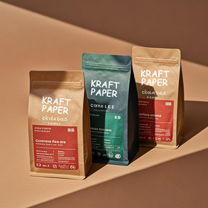 Nhà máy OEM phân hủy sinh học sinh thái thân thiện tùy chỉnh kích thước hình dạng cửa sổ dây kéo Cà Phê Trà Nuts Gói Kraft túi giấy - Product Image 3