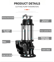 Station de pompage d'eau submersible Readycome série WQ en acier inoxydable et fonte pour les applications de traitement des eaux usées