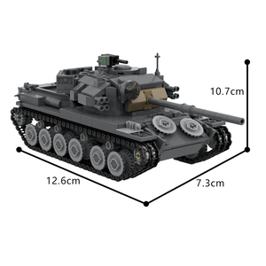 GoldMoc MOC-185070 Centurion <strong>Mk</strong>. 5/1 Dark Bluish Gray Military Army Main Battle tank Building Blocks <strong>Toys</strong> - Product Image 3